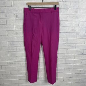 Theory Wool Blend Treeca 2 Slim Ankle Pants Womens Size 4 Pink Preppy